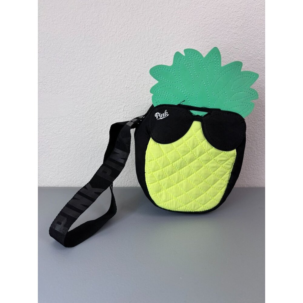 Victoria's Secret PINK black pineapple shoulder bag beach festival